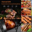Inolait Outdoor BBQ Grill Charcoal Barbecue Pit Patio Backyard Meat Cooker Smoker