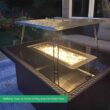 Titan Great Outdoors Fire Pit Heat Deflector, Pushes Heat Down and Out, Stainless-Steel with Carrying Handle