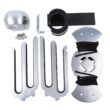 TCMT 2 Racks CNC Wakeboard Tower Rack CFR-WA-2 Bat Back Boat Surfboard / Kneeboard Holder Silver