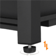 Topeakmart 43in Propane Firepit Table with Water-resistant Cover, 50,000 BTU, Black
