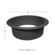 Titan Great Outdoors 33" Diameter Steel Fire Pit Liner Ring Heavy Duty DIY In-Ground Outdoor Build Your Own Bonfire Pit