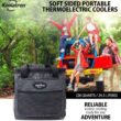 Koolatron Thermoelectric Iceless Electric Cooler Bag, 12Volt 26 qt (25 L) Black Gray