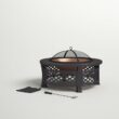 Adriana 20.5'' H x 32'' W Steel Wood Burning Outdoor Fire Pit