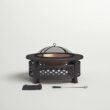 Adriana 20.5'' H x 32'' W Steel Wood Burning Outdoor Fire Pit