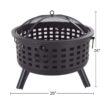 Adriel 26'' W Steel Wood Burning Outdoor Fire Pit