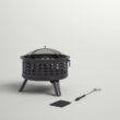 Adriel 26'' W Steel Wood Burning Outdoor Fire Pit