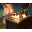 Cayden by Endless Summer, 30" Square LP Gas Fire Table with Faux Wood Mantel