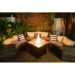 Cayden by Endless Summer, 30" Square LP Gas Fire Table with Faux Wood Mantel