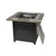 Cayden by Endless Summer, 30" Square LP Gas Fire Table with Faux Wood Mantel