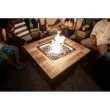 Cayden by Endless Summer, 30" Square LP Gas Fire Table with Faux Wood Mantel