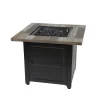 Cayden by Endless Summer, 30" Square LP Gas Fire Table with Faux Wood Mantel