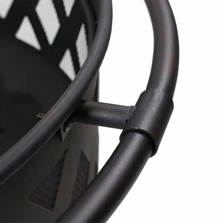 George Oliver Jahidul Crossweave 36" Round Wood-Burning Steel Outdoor Fire Pit with Screen George Oliver Jahidul Crossweave 36" Round Wood-Burning Steel Outdoor Fire Pit with Screen - Image 6