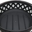 George Oliver Jahidul Crossweave 36" Round Wood-Burning Steel Outdoor Fire Pit with Screen George Oliver Jahidul Crossweave 36" Round Wood-Burning Steel Outdoor Fire Pit with Screen