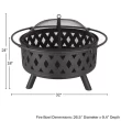 George Oliver Jameira 32-Inch Round Outdoor Wood Burning Firepit with Screen, Poker, and Cover George Oliver Jameira 32-Inch Round Outdoor Wood Burning Firepit with Screen, Poker, and Cover