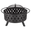 George Oliver Jameira 32-Inch Round Outdoor Wood Burning Firepit with Screen, Poker, and Cover George Oliver Jameira 32-Inch Round Outdoor Wood Burning Firepit with Screen, Poker, and Cover