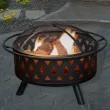 George Oliver Jameira 32-Inch Round Outdoor Wood Burning Firepit with Screen, Poker, and Cover George Oliver Jameira 32-Inch Round Outdoor Wood Burning Firepit with Screen, Poker, and Cover