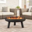 Janke 13.5'' H x 27.55'' W Steel Wood Burning Outdoor Fire Pit