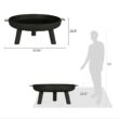 Janke 13.5'' H x 27.55'' W Steel Wood Burning Outdoor Fire Pit