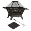 Janssen 27'' H x 32'' W Steel Wood Burning Outdoor Fire Pit with Lid