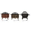 Janssen 27'' H x 32'' W Steel Wood Burning Outdoor Fire Pit with Lid