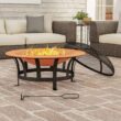 Janzen 20'' H x 30'' W Steel Wood Burning Outdoor Fire Pit with Lid