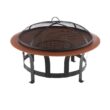 Janzen 20'' H x 30'' W Steel Wood Burning Outdoor Fire Pit with Lid