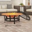 Janzen 20'' H x 30'' W Steel Wood Burning Outdoor Fire Pit with Lid