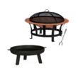 Janzen 20'' H x 30'' W Steel Wood Burning Outdoor Fire Pit with Lid