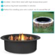 Arlmont & Co. Hickman Heavy-Duty Round Steel Fire Pit Ring Insert