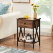 Trent Austin Design Perna Steel Nightstand (Set of 2) - Brown