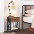 Trent Austin Design Perna Steel Nightstand (Set of 2) - Brown
