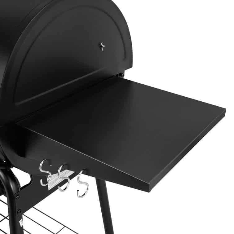 Royal Gourmet 30" Barrel Charcoal Grill with Smoker, Side Table and Cover Royal Gourmet 30" Barrel Charcoal Grill with Smoker, Side Table and Cover - Image 4