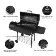 Royal Gourmet 30" Barrel Charcoal Grill with Smoker, Side Table and Cover Royal Gourmet 30" Barrel Charcoal Grill with Smoker, Side Table and Cover