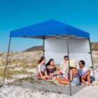 ABCCANOPY 10 ft x 10 ft Outdoor Pop up Slant Leg Canopy Tent with 1 Sun Wall and 1 Backpack Bag - Blue ABCCANOPY 10 ft x 10 ft Outdoor Pop up Slant Leg Canopy Tent with 1 Sun Wall and 1 Backpack Bag - Blue