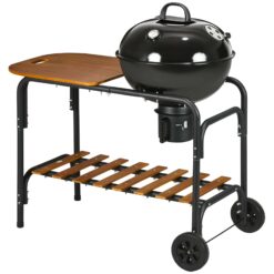 MadDog Vivo Charcoal BBQ Grill on Wheels 21" Barbecue Smoker W/ Table, Shelf
