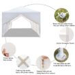 Resenkos 10' x 30' Outdoor White Waterproof Gazebo Canopy Tent with Removable Sidewalls and Windows Heavy Duty Tent (10' x 30' with 8 Sidewalls)