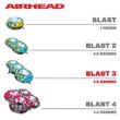 Airhead BLAST 3 Inflatable Open Top 3-Person Towable Waterskiing Towables Tube, Tropical Blue