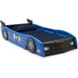 Delta Children Grand Prix Kids Plastic Toddler Bed, Twin, Blue