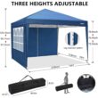 10x10 FT Pop Up Canopy Tent Anti-UV Waterproof Outdoor Canopy Tent Shade Commercial Booth Gazebo, Blue