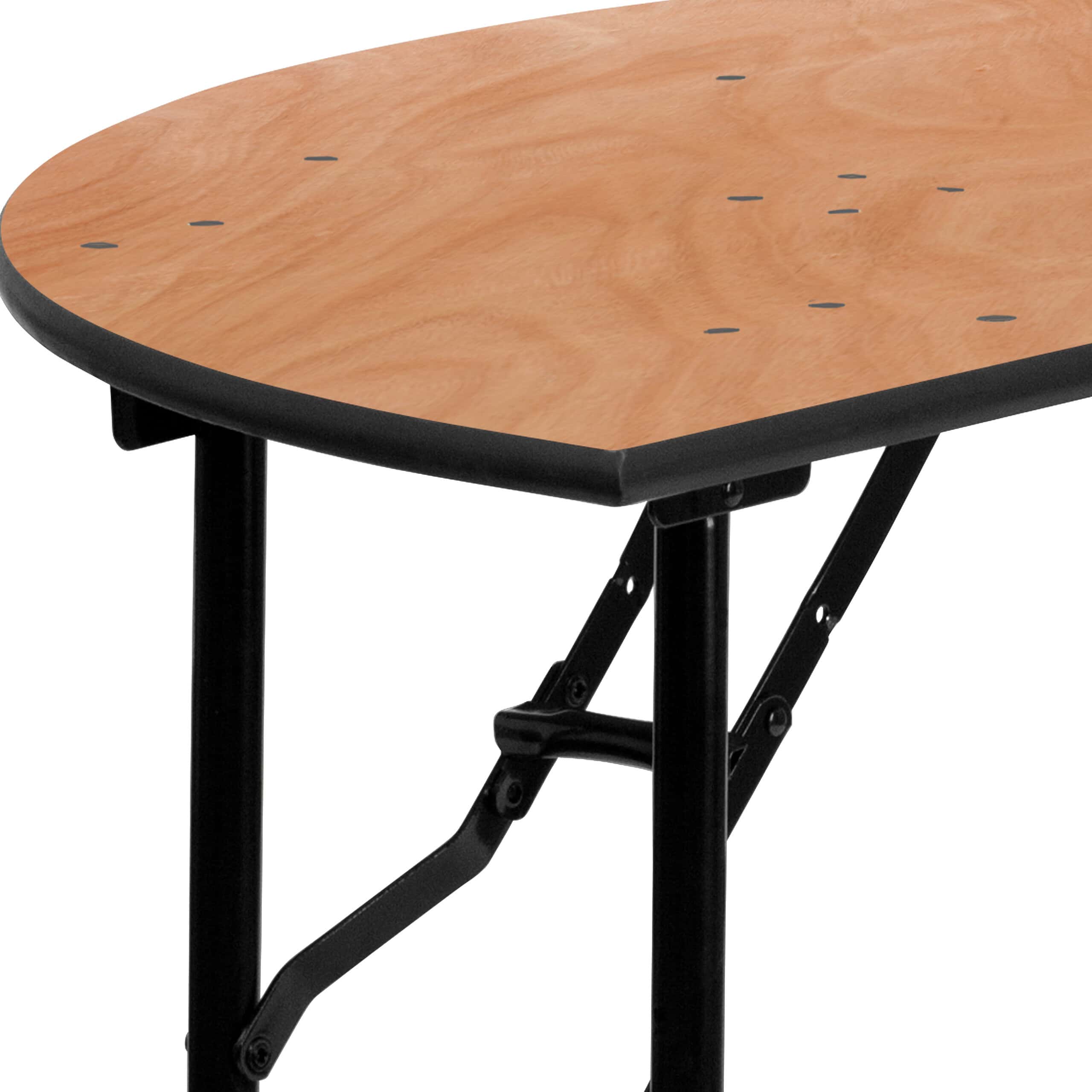 Flash Furniture 4-Foot Half-Round Wood Folding Banquet Table Flash Furniture 4-Foot Half-Round Wood Folding Banquet Table - Image 7