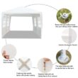 UBesGoo Canopy Wedding Tent Outdoor Camping Gazebo Canopy with 4 Sidewalls Canopy (10" X 20")