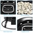 Gymax Portable Propane Outdoor Gas Fire Pit W/ Cover & Carry Kit 19-Inch 58,000 BTU