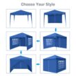 10x10 FT Pop Up Canopy Tent Anti-UV Waterproof Outdoor Canopy Tent Shade Commercial Booth Gazebo, Blue
