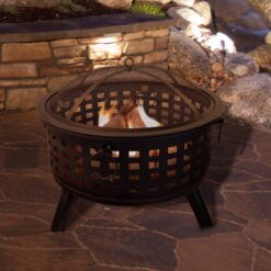 Adriel 26'' W Steel Wood Burning Outdoor Fire Pit