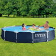 Intex Metal Frame 12' x 30" Above Ground Outdoor Swimming Pool with Pump