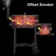 Sophia & William Portable BBQ Charcoal Grill with Offset Smoker, Black Sophia & William Portable BBQ Charcoal Grill with Offset Smoker, Black