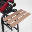 Americana 9325U8.181 Portable Electric Cart Grill with Two Folding Tables, Red