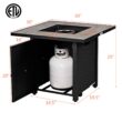 Costway 30'' Square Propane Gas Fire Pit Table Ceramic Tabletop 50,000 BTU with Cover