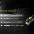 Combo: NITECORE E4K Next generation Flashlight - 4400 Lumens w/NL2150HPi and NL2150HPR Batteries +UMS2 Intelligent Charger and Eco-Sensa USB Cord