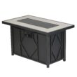 HEATMAXX 42 in. 60,000BTU Fire Pit Propane Gas Fire Pit Table Rectangular Tabletop